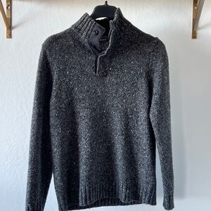 Bonobos Men's Heather Gray Knit Sweater with Button Collar